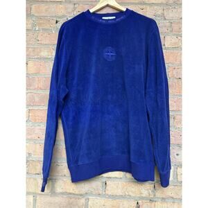Stone Island Blue Terry Crewneck
